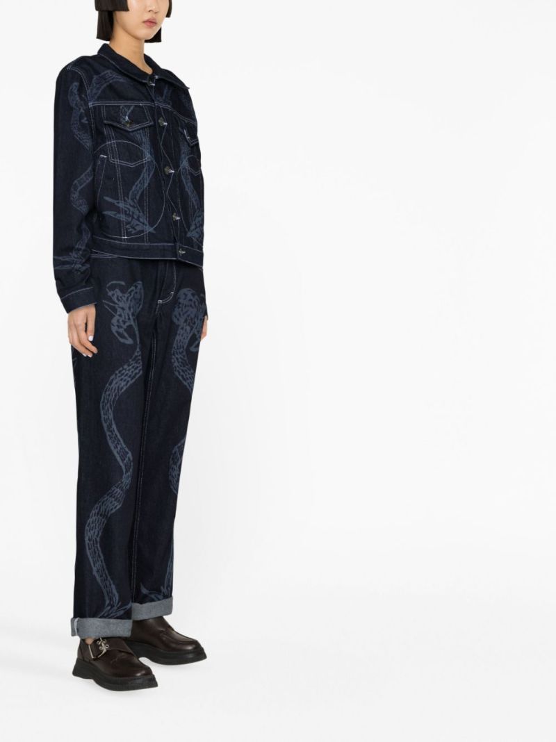 Blue Art Denim Jacket
