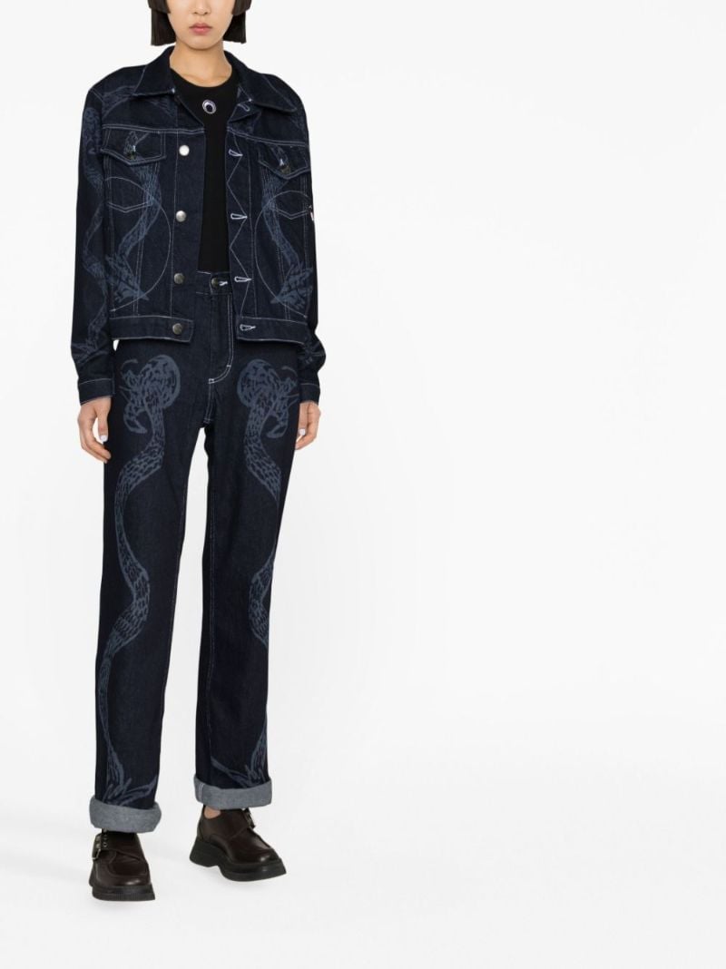 Blue Art Denim Jacket