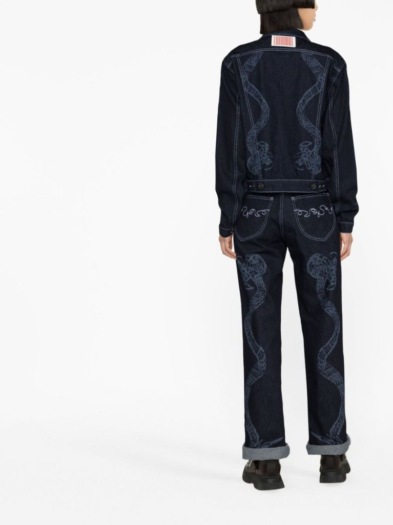 Blue Art Denim Jacket