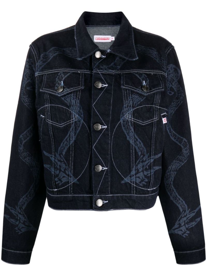 Blue Art Denim Jacket