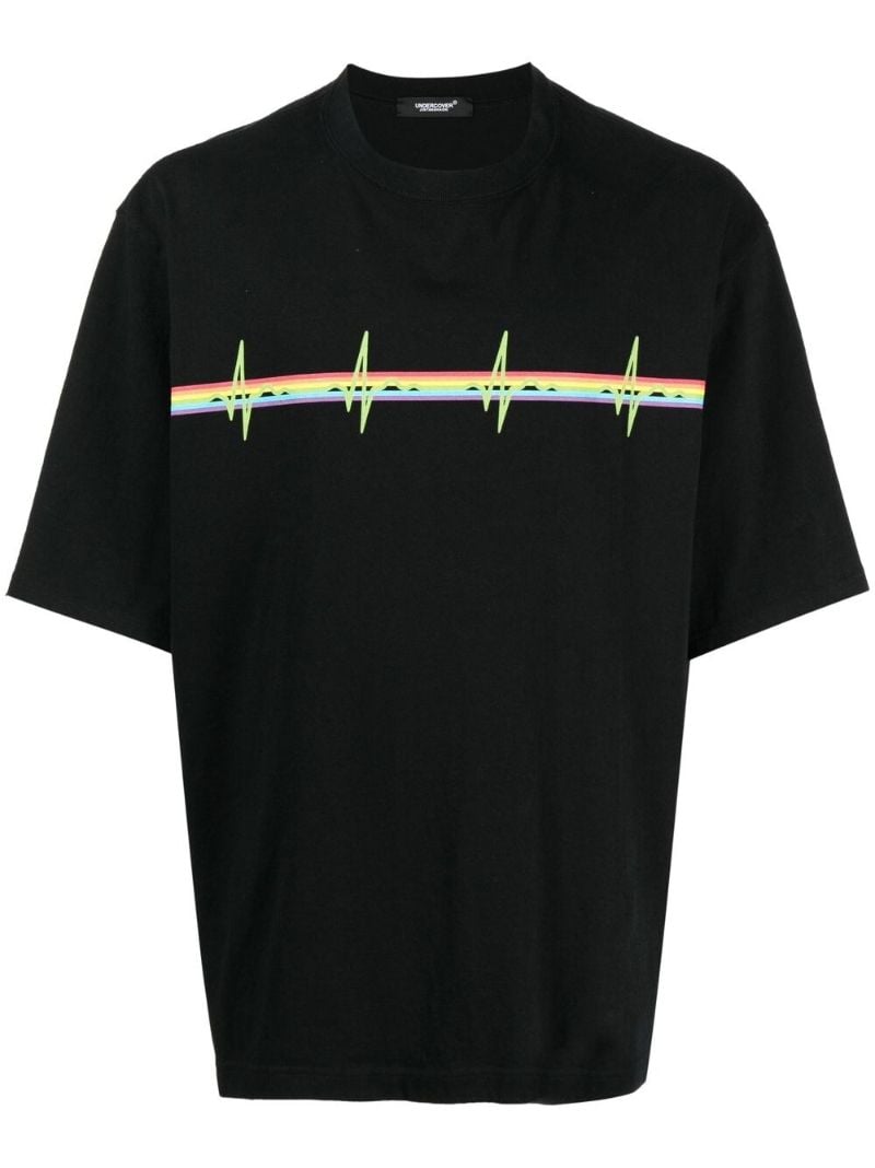 Black Graphic Print Cotton T-shirt
