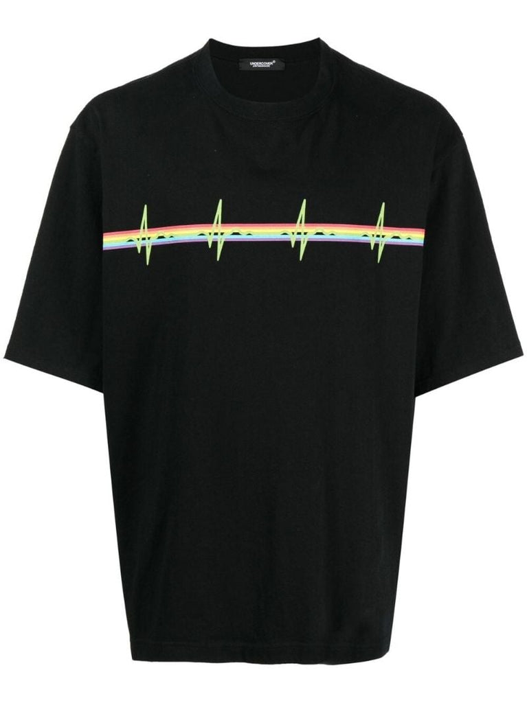 Black Graphic Print Cotton T-shirt