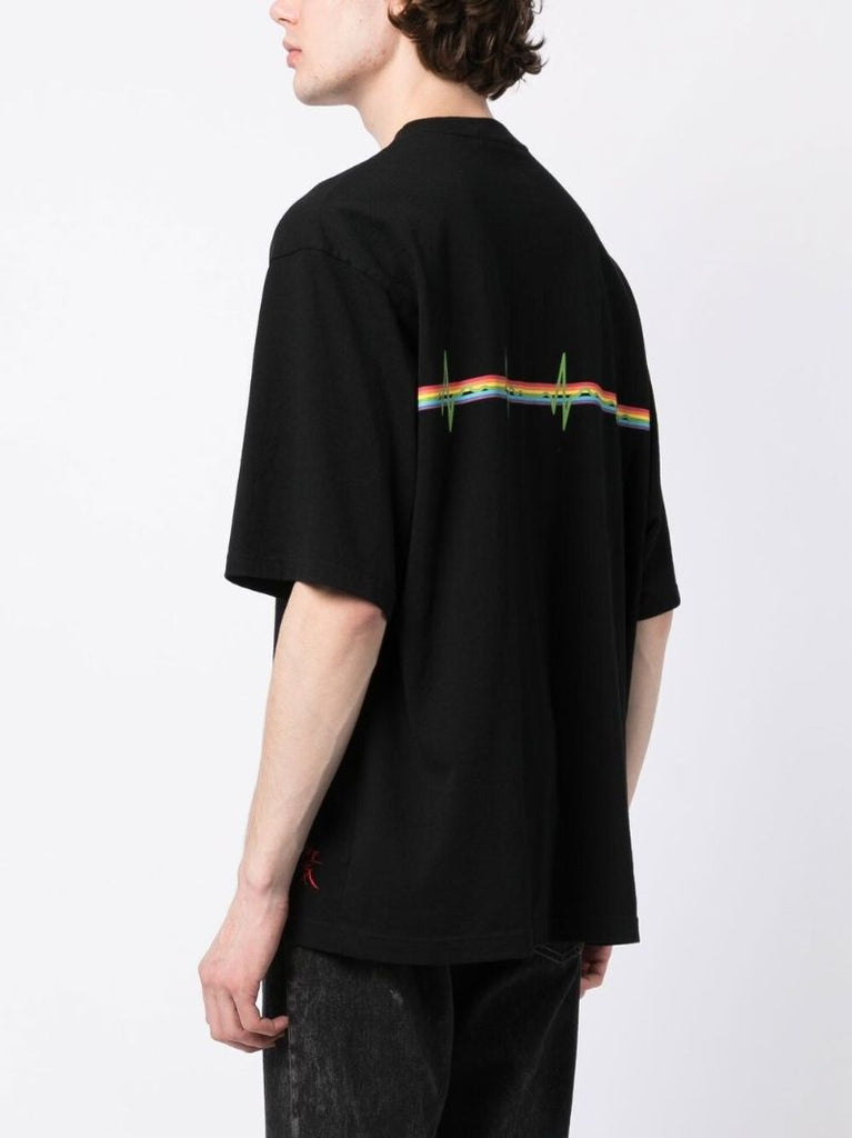 Black Graphic Print Cotton T-shirt