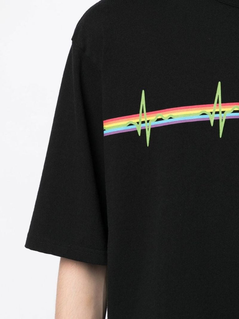 Black Graphic Print Cotton T-shirt