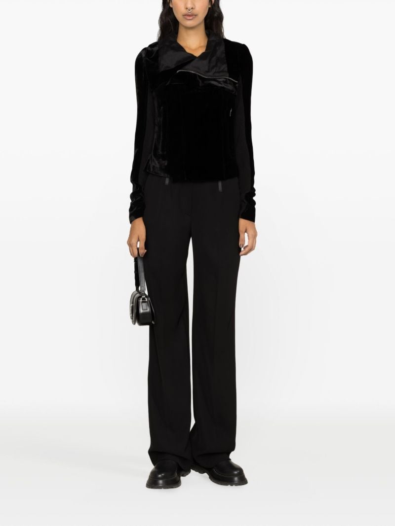 Black Velvet Biker Jacket