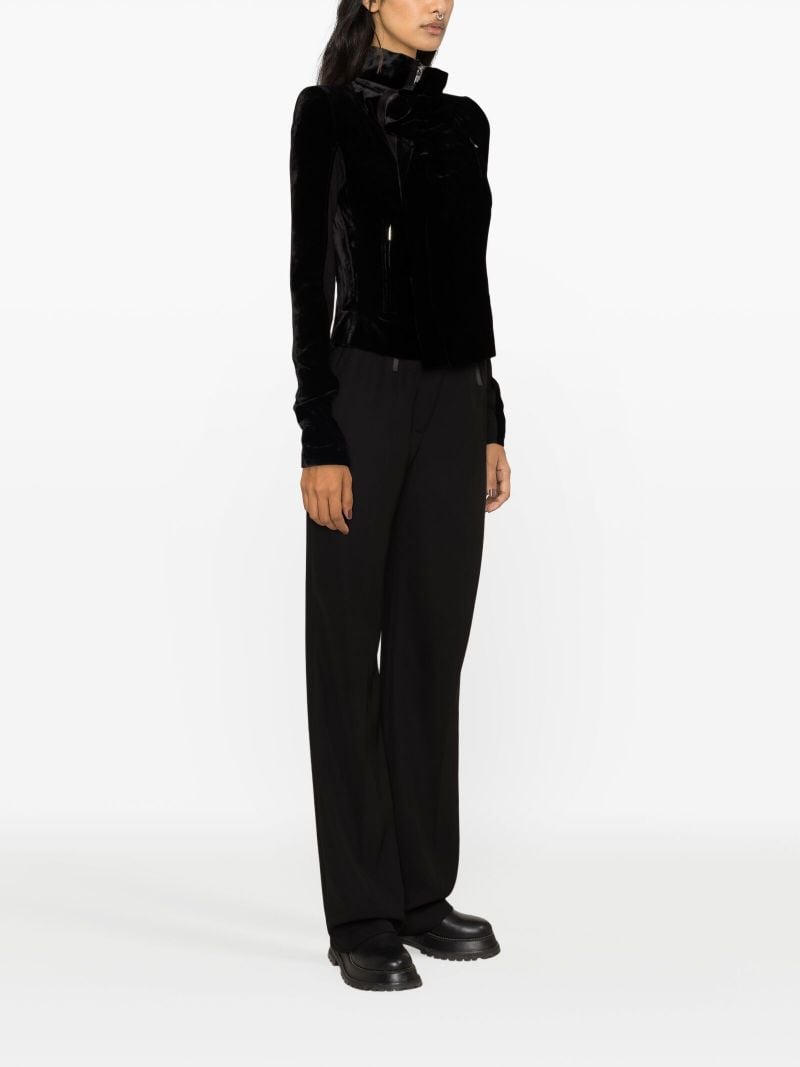 Black Velvet Biker Jacket