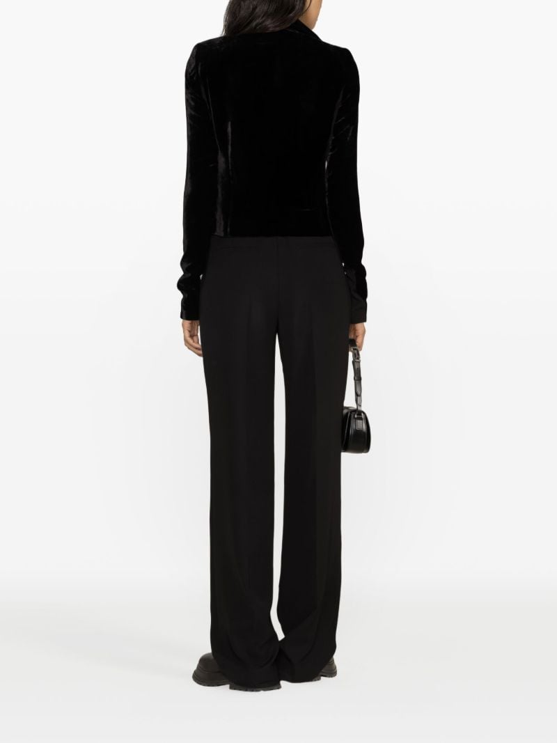 Black Velvet Biker Jacket