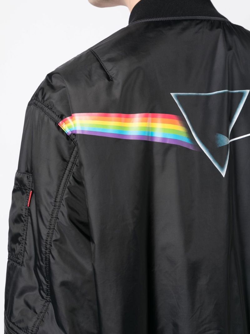 Black the Dark Side of the Moon Bomber Jacket