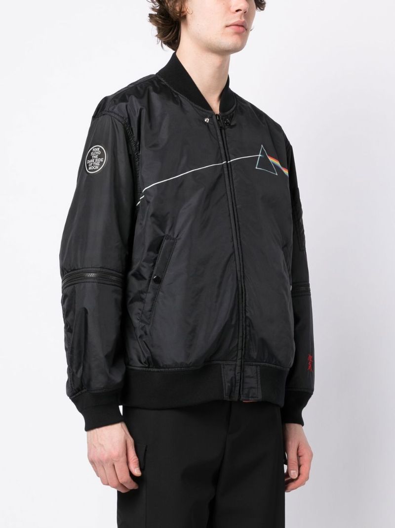 Black the Dark Side of the Moon Bomber Jacket