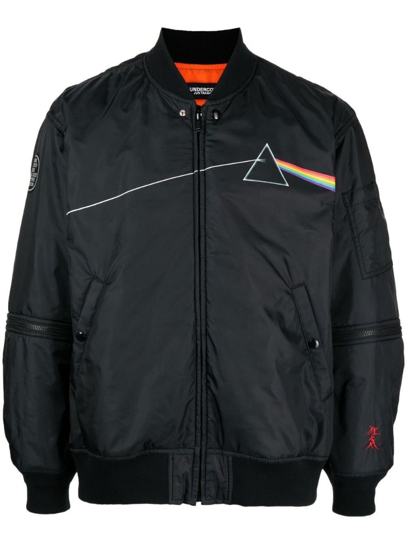 Black the Dark Side of the Moon Bomber Jacket