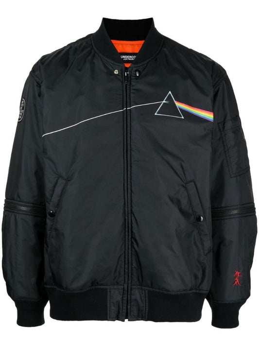 Black the Dark Side of the Moon Bomber Jacket