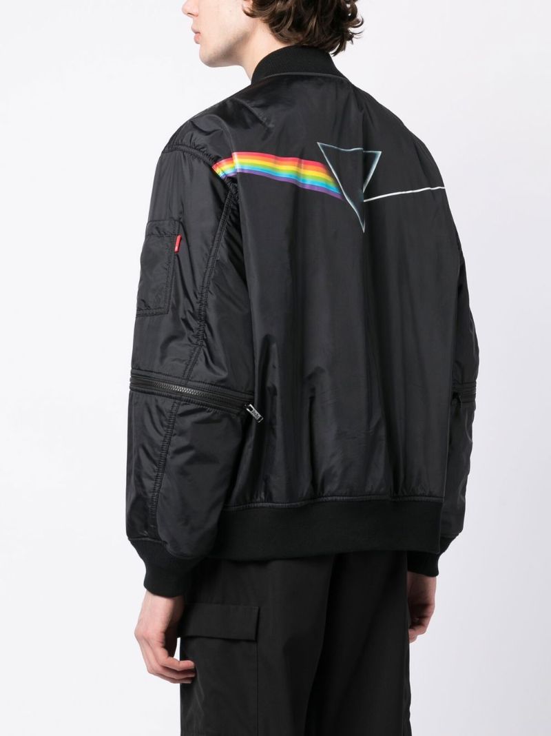 Black the Dark Side of the Moon Bomber Jacket