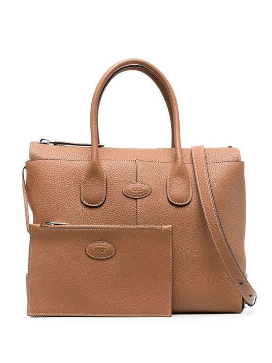 Brown Di Medium Leather Tote Bag