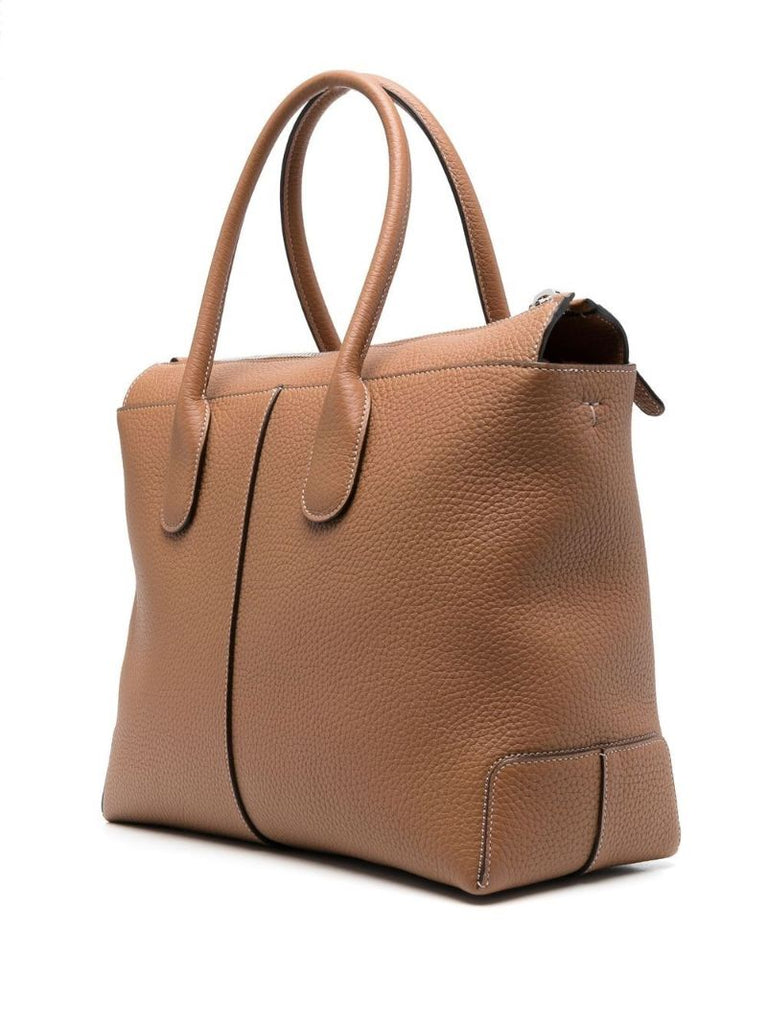 Brown Di Medium Leather Tote Bag
