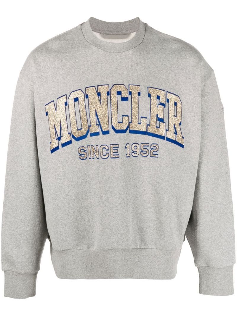 Grey Logo Print Cotton Sweatshirt