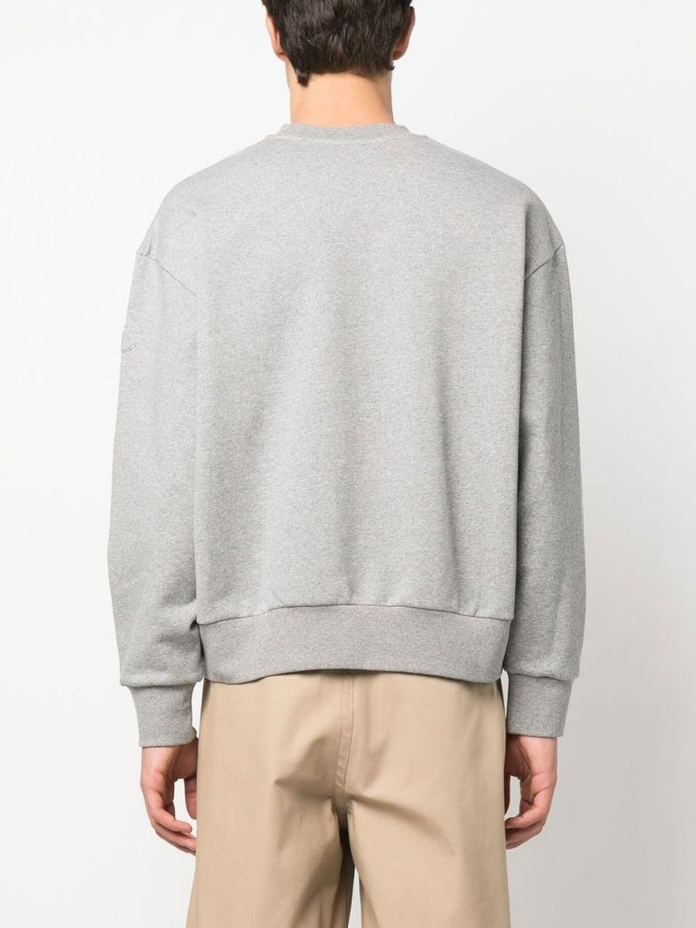 Grey Logo Print Cotton Sweatshirt