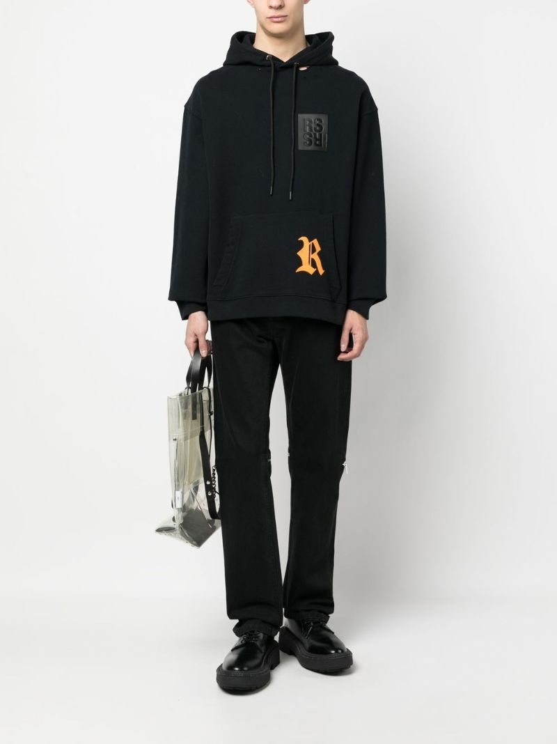 Black Logo Patch Hoodie
