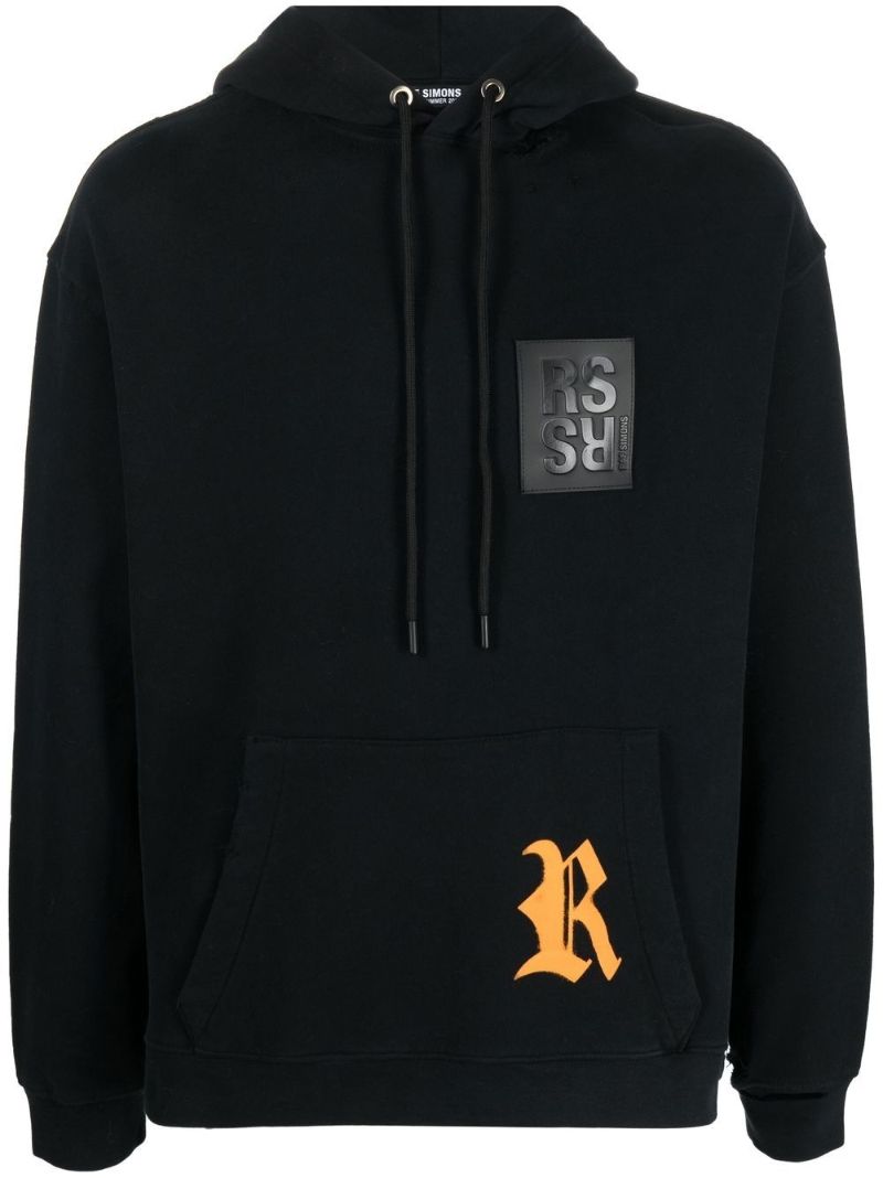 Black Logo Patch Hoodie