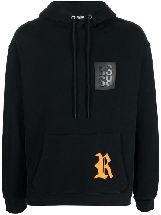 Black Logo Patch Hoodie
