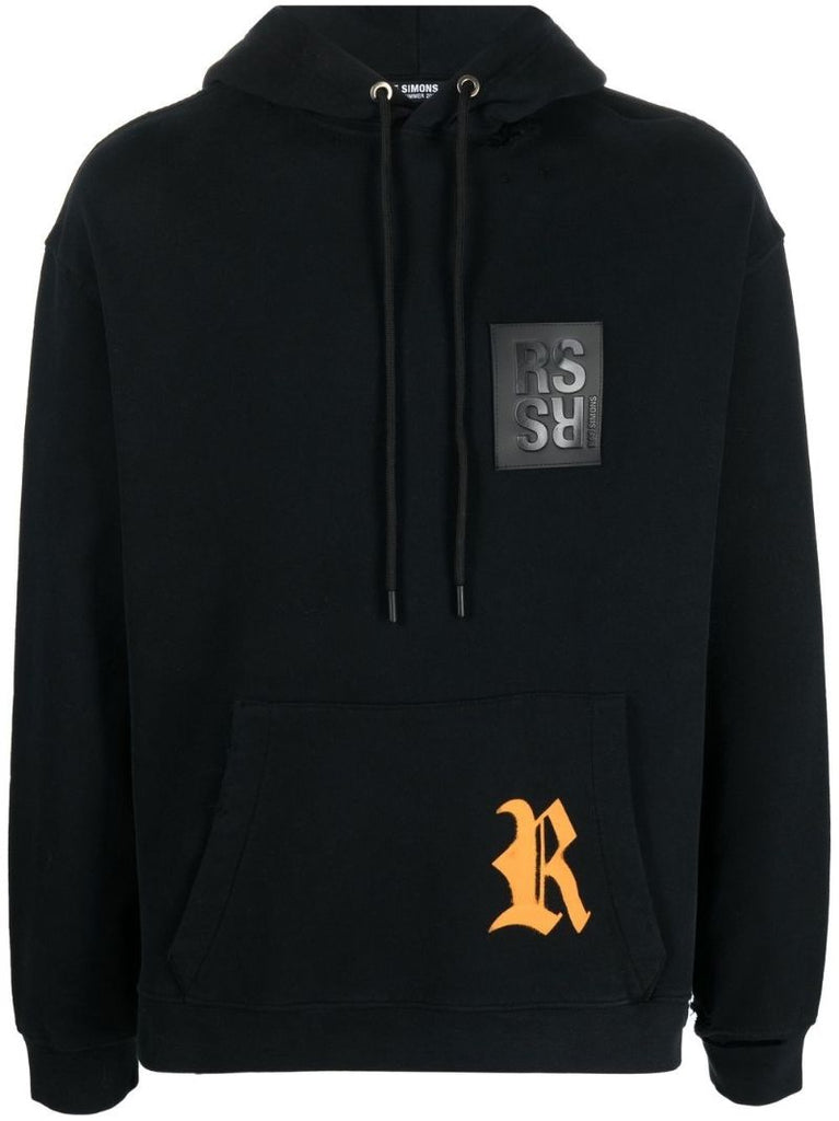 Black Logo Patch Hoodie