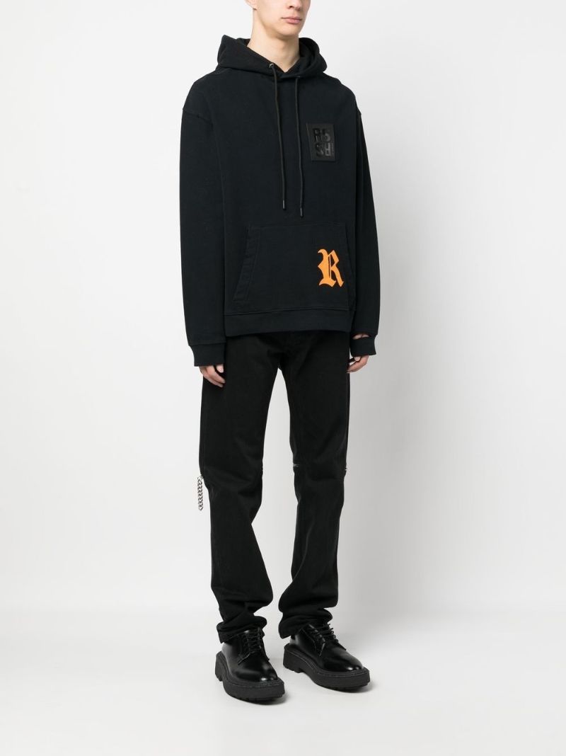 Black Logo Patch Hoodie