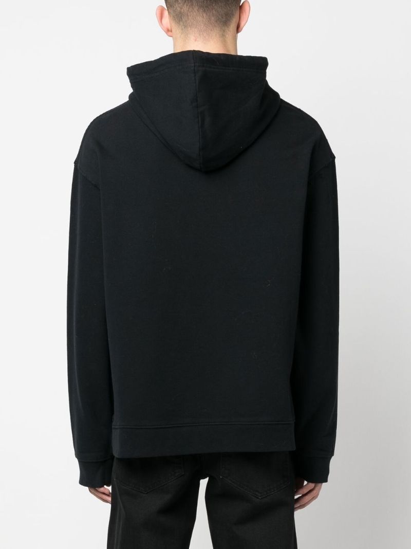 Black Logo Patch Hoodie