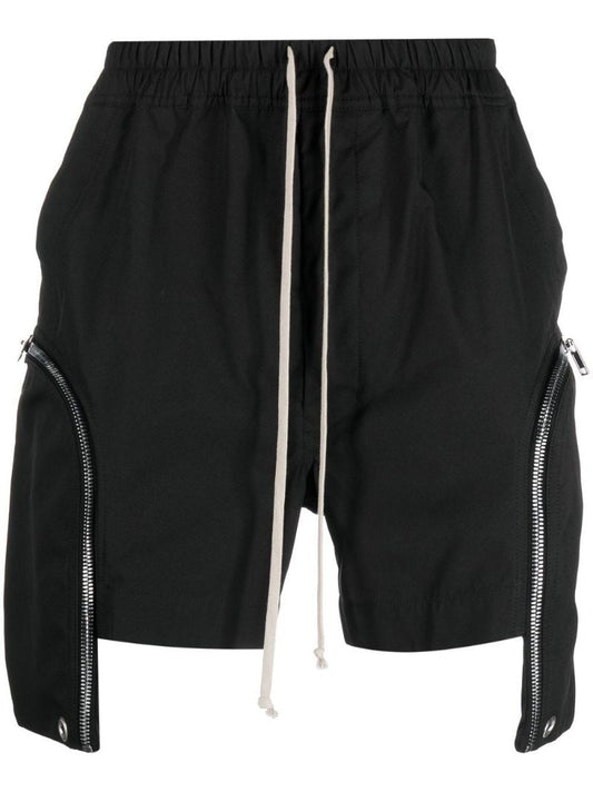 Black Bauhaus Zip-pocket Shorts