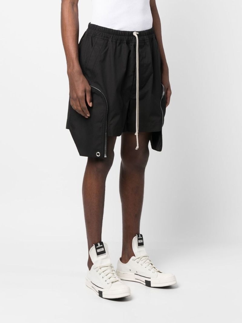 Black Bauhaus Zip-pocket Shorts