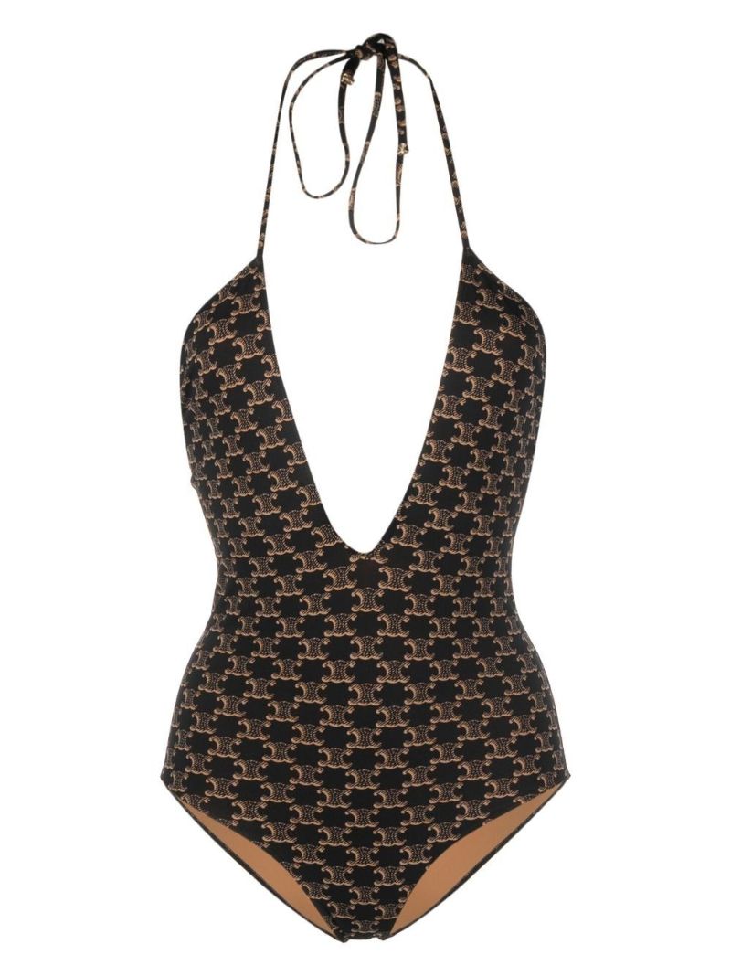 Brown Triomphe Monogram Swimsuit
