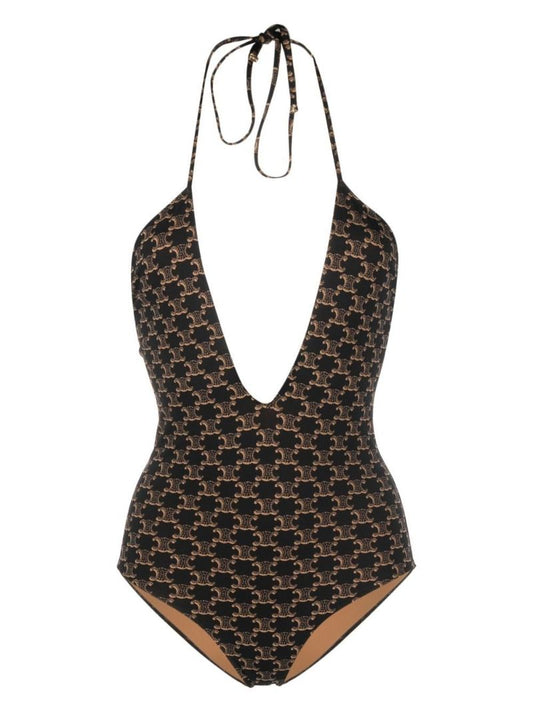 Brown Triomphe Monogram Swimsuit