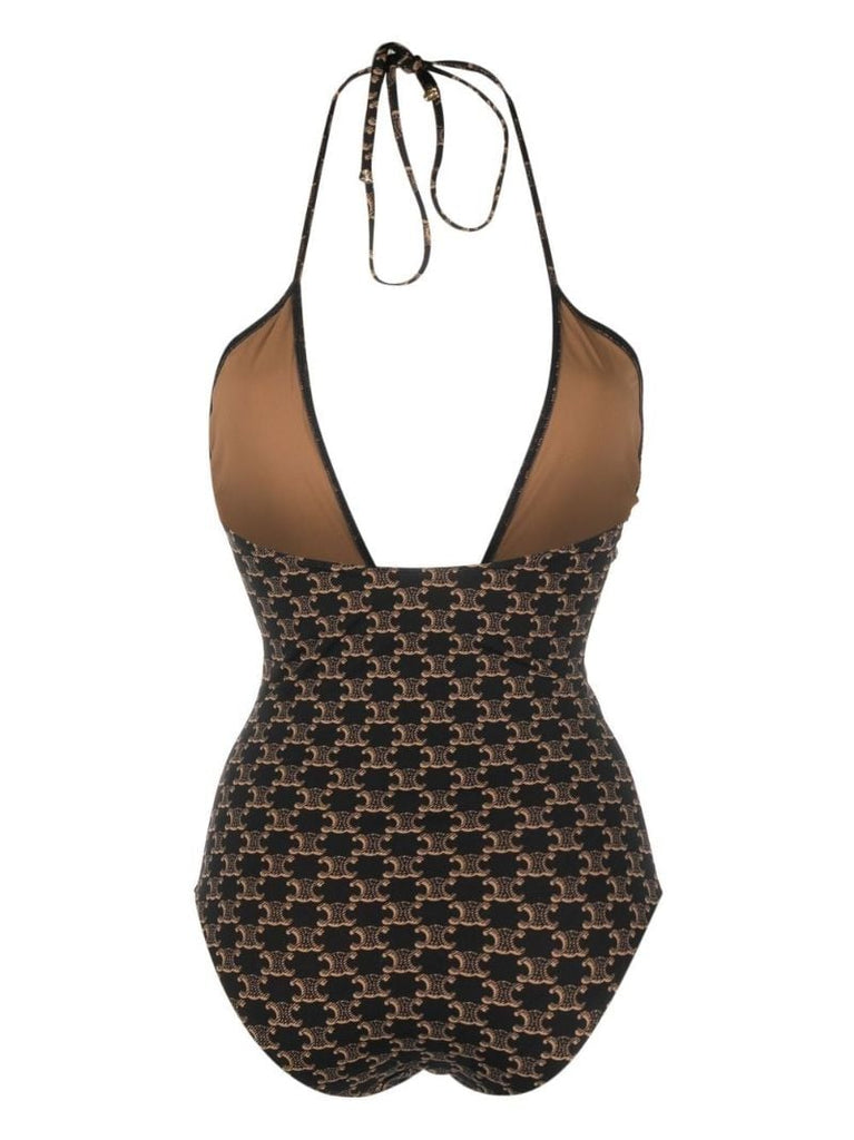 Brown Triomphe Monogram Swimsuit