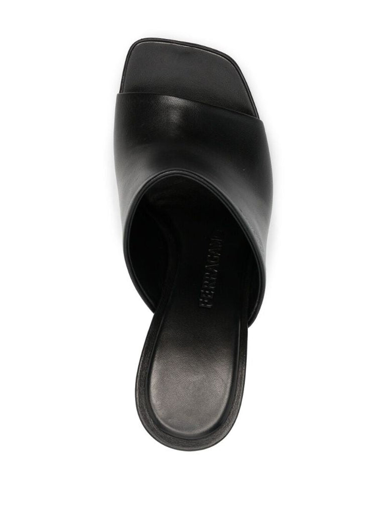 Black Gancini Open Toe Mules