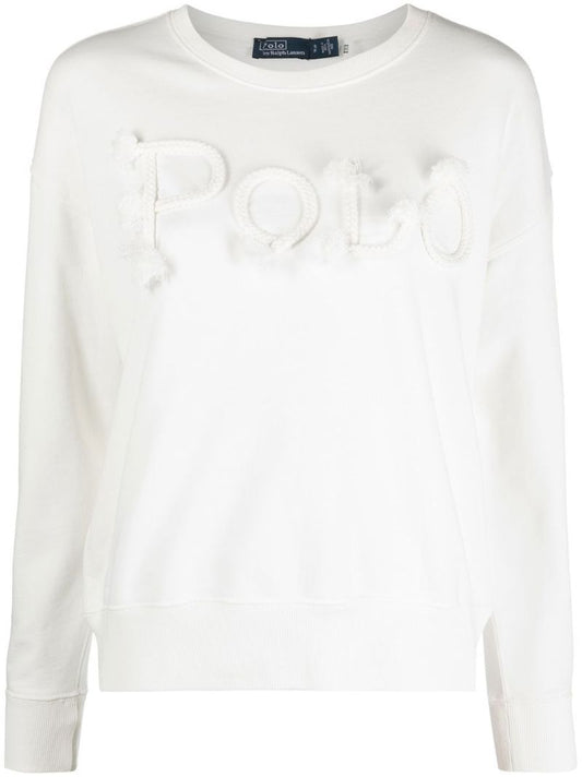 White Rope-logo Cotton Sweatshirt