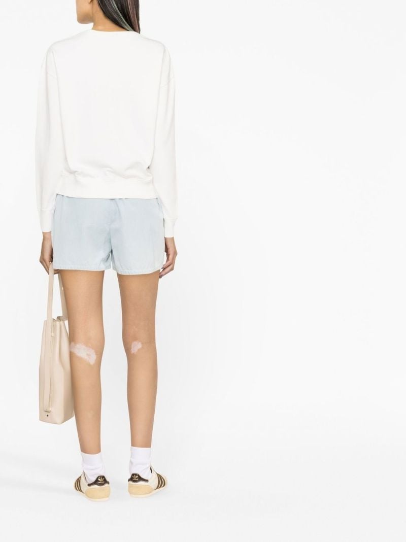 White Rope-logo Cotton Sweatshirt