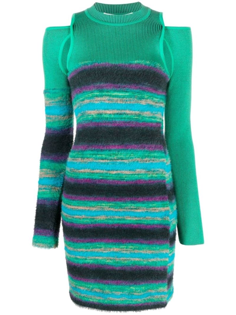 Green Stripe Knit Dress