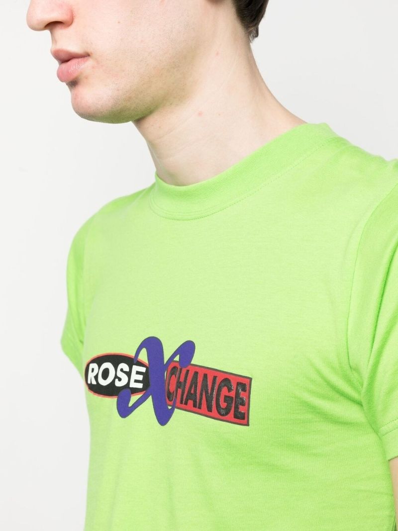 Green Slogan Print Cotton T-shirt