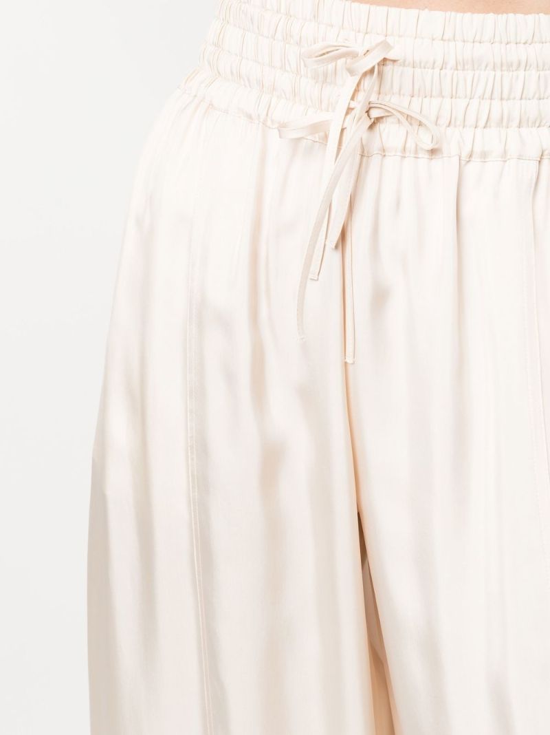 Neutral Satin Palazzo Trousers