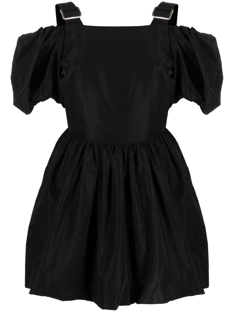 Black Cold-shoulder Mini Dress