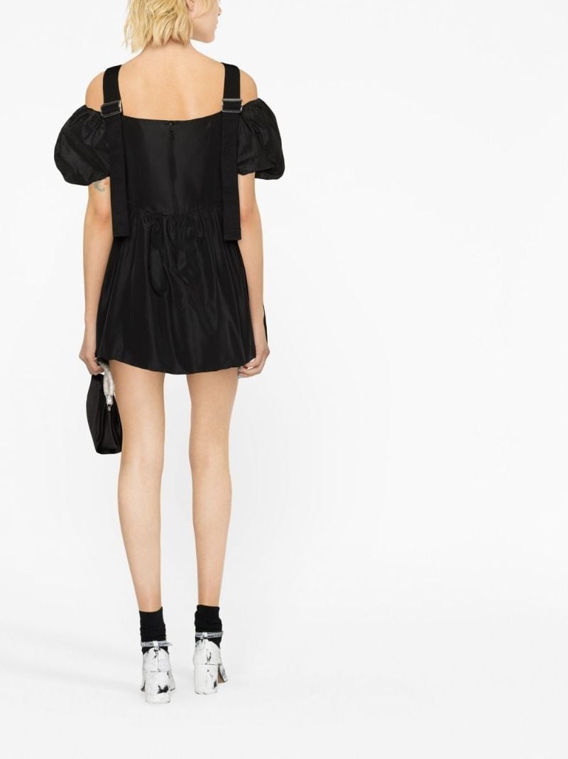 Black Cold-shoulder Mini Dress