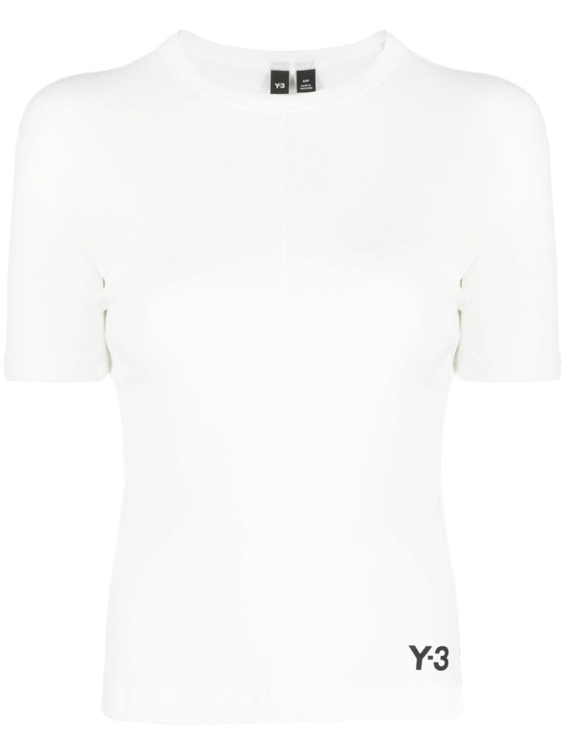 White Logo Print Organic Cotton T-shirt