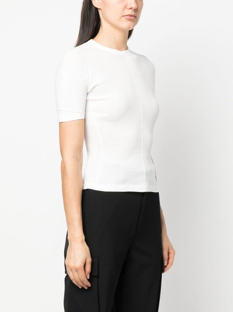 White Logo Print Organic Cotton T-shirt