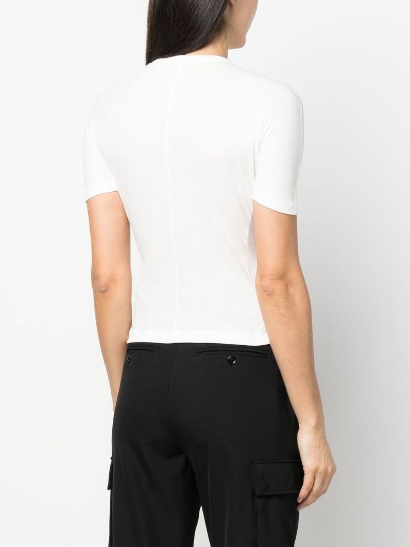 White Logo Print Organic Cotton T-shirt