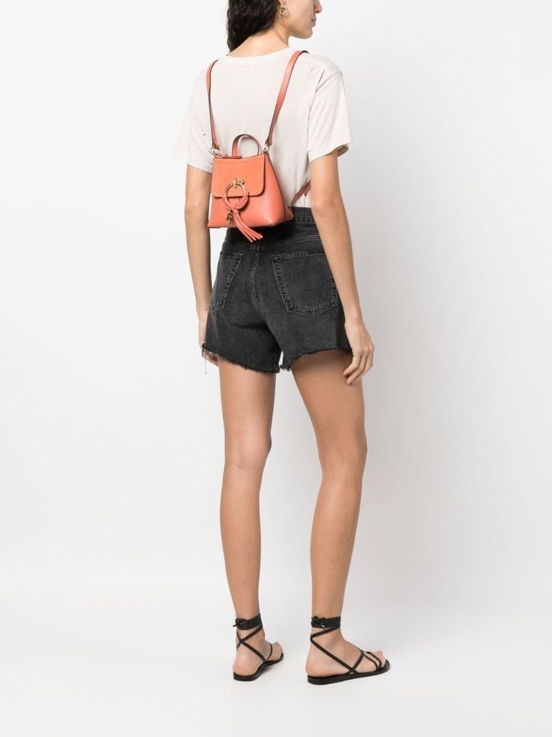 Orange Joan Leather Backpack