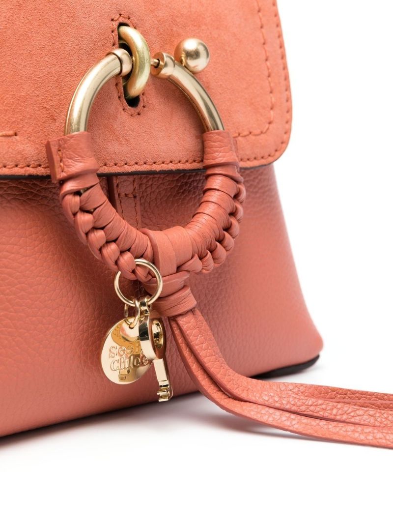 Orange Joan Leather Backpack