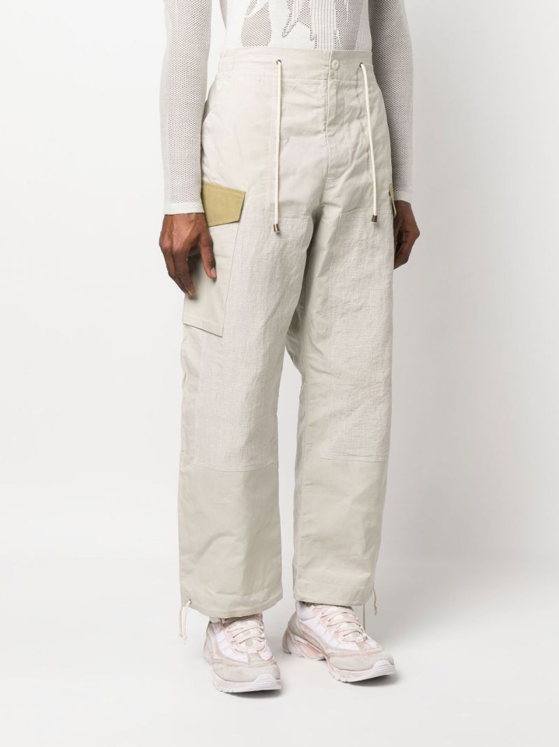 Neutral Straight-leg Cargo Trousers