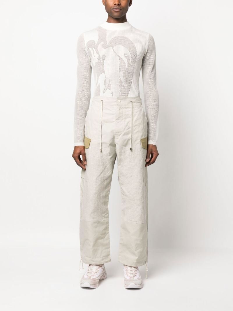 Neutral Straight-leg Cargo Trousers