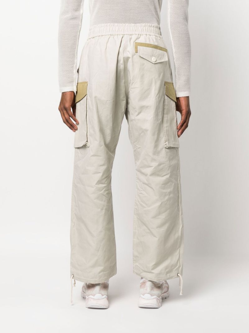 Neutral Straight-leg Cargo Trousers