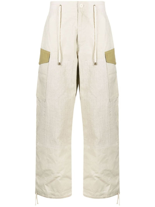 Neutral Straight-leg Cargo Trousers