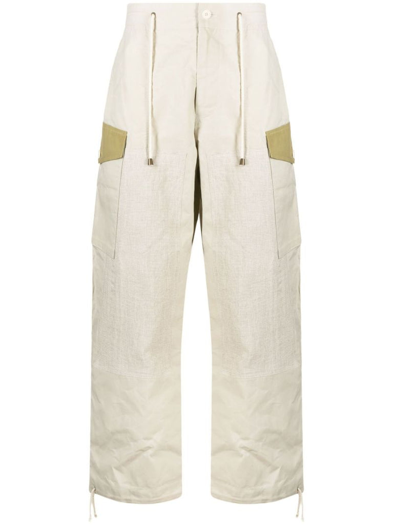 Neutral Straight-leg Cargo Trousers