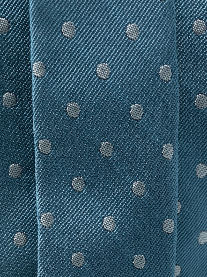 Blue Polka-dot Silk Tie
